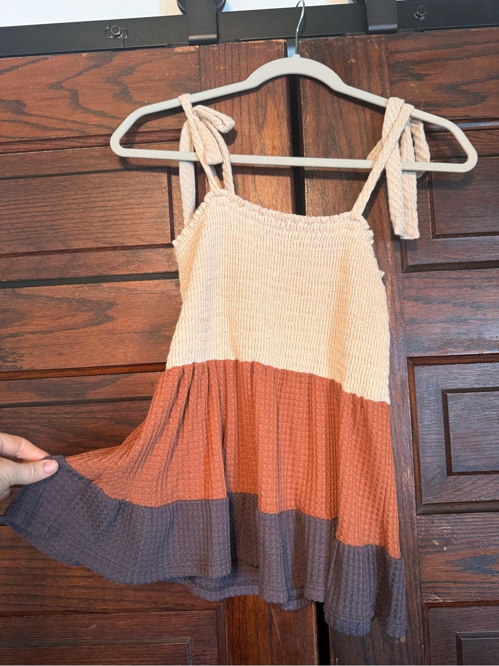 Altar'd State Blush Waffle-Knit Tank Top